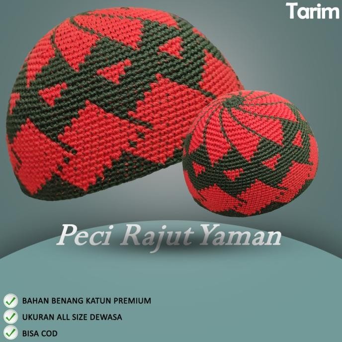 Promo Peci Rajut Yaman Motif ACEH - Peci Rajut Aceh - Rajut Baceno COD