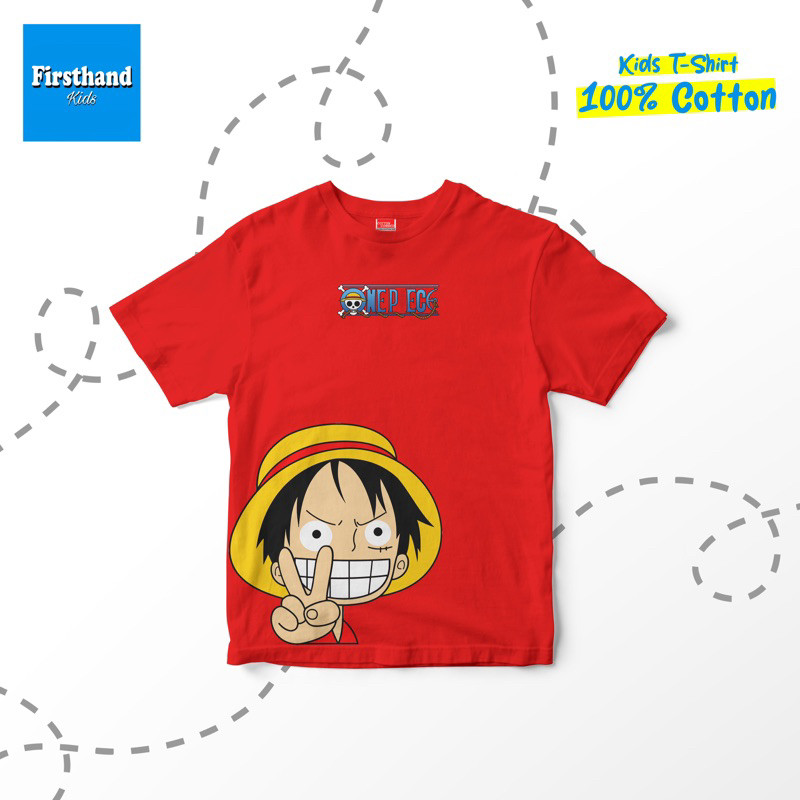 Kaos Luffy Peace Baju Kaos Distro One Piece Premium Original