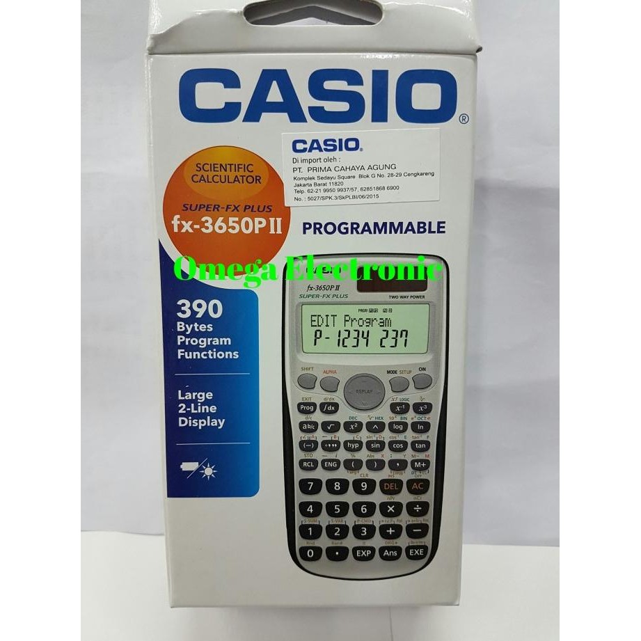 

TERMURAH - Casio FX-3650P - Scientific Calculator ilmiah kalkulator kuliah