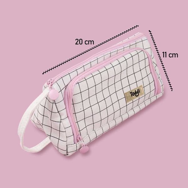 

Terlaris Tempat Pensil Large Capacity Pouch Stationery Motif Kotak New