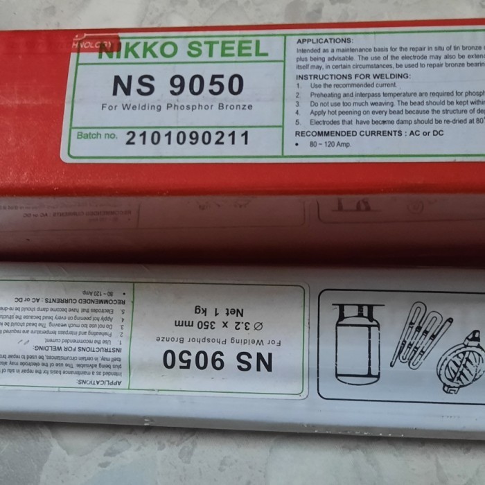 TERBARU kawat las Nikko steel Bronze phose NS 9050 ukuran 3.2mm NS9050 Ori BISA GRAB