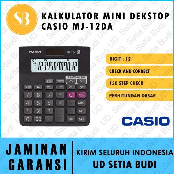 

TERBARU - Kalkulator Dekstop Casio MJ-12DA Kalkulator Check Correct MJ-12 DA