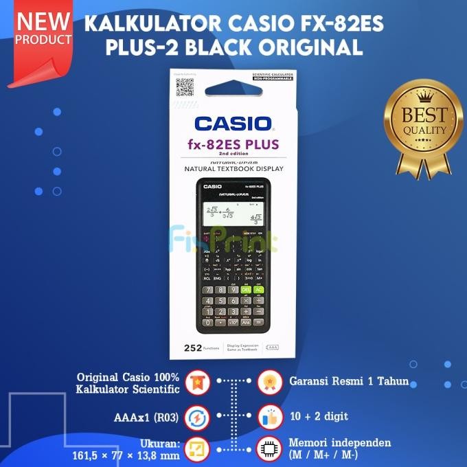 

NEW Casio fx-82ES PLUS Calculator Scientific Kalkulator Ilmiah New Origina