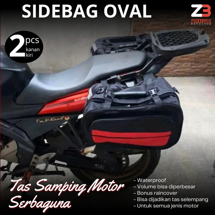 ORI Tas Motor Touring Sidebag Side Bag Selempang Waterproof by FUNCOVER TERLENGKAP