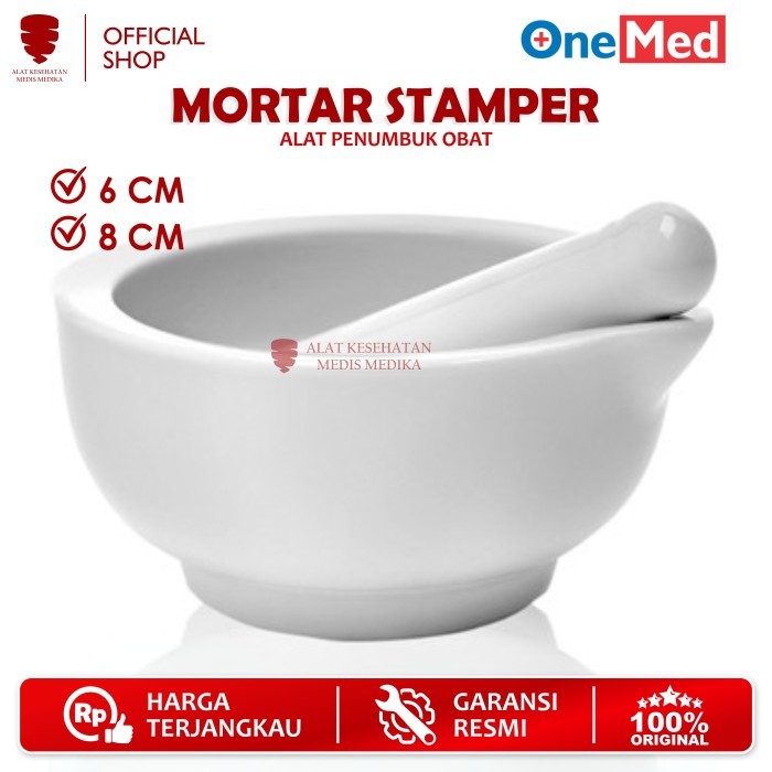 Mortar Onemed Lumpang Alat Penumbuk Pengerus Tumbukan Obat Porselen