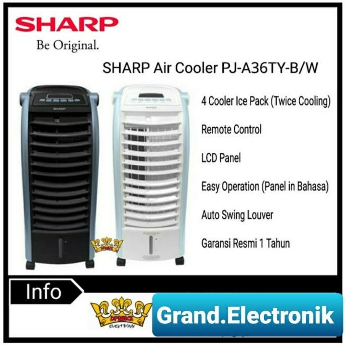 SHARP AIR COOLER PJA36TY kipas angin AC dingin PORTABLE + REMOTE