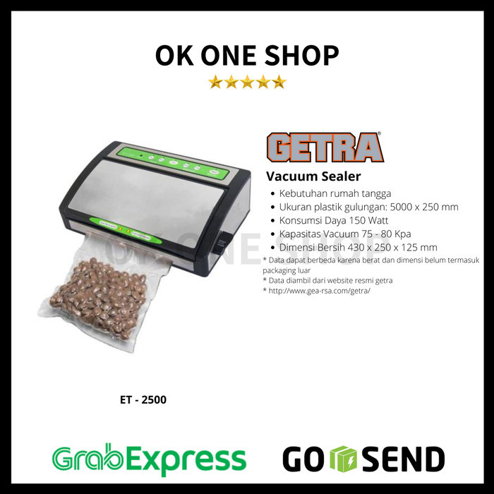 TERBARU Getra Vacuum Sealer ET - 2500 PROMO