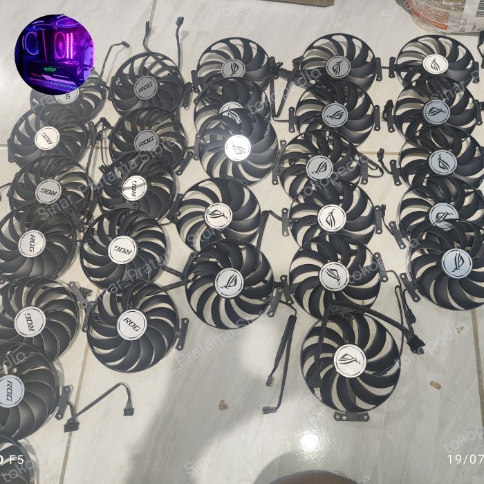Fan kipas Asus Rog Strix Rtx 3060 3070 3080 3090 95mm 7pin