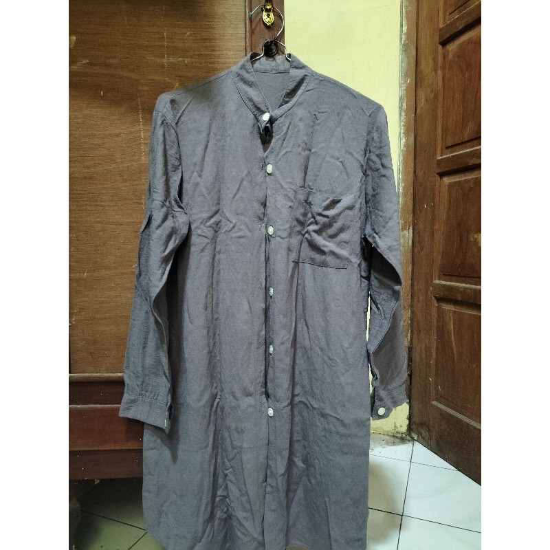 preloved baju tunik warna abu tua