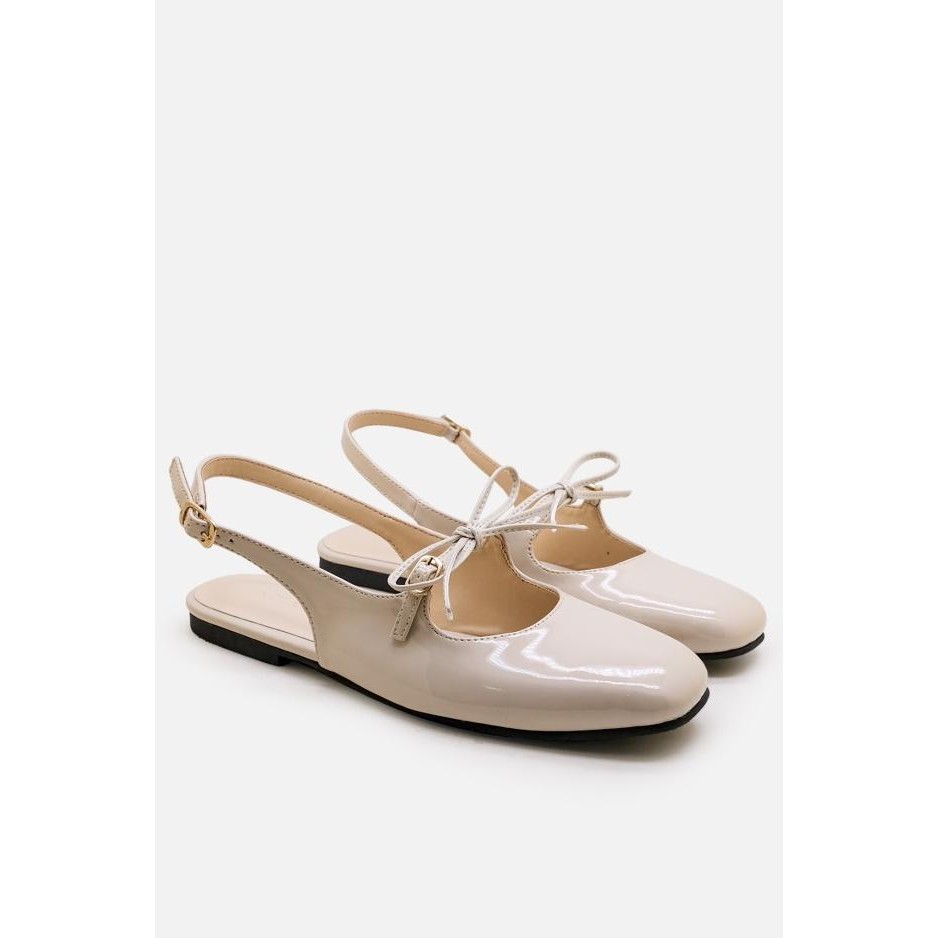 La Vita E Bella Jodie Mary Jane Andal Flat Wanita Teple Women Lingba Hoe Dengan Pita 5902