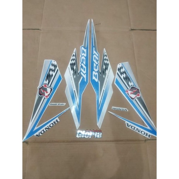 ORI Striping List Body Beat Fi ESP New Tahun 2018 Putih Biru