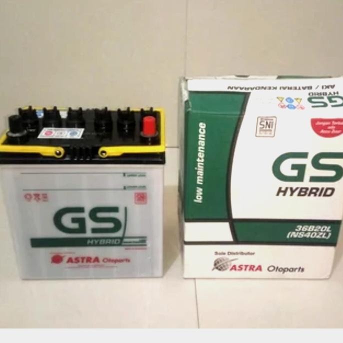 Aki Accu Basah Mobil Xpander, Datsun Go, Visto, Gs Hybrid Ns40Zl 35 Ah Termurah