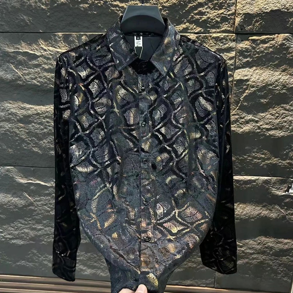 Baju Lengan Panjang Pria, Baju Lengan Panjang Beludru Kerah Polo Baru