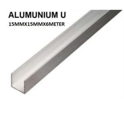 LIS CHANNEL U ALUMINIUM TALI AIR 15 MM X 6 METER 1201T