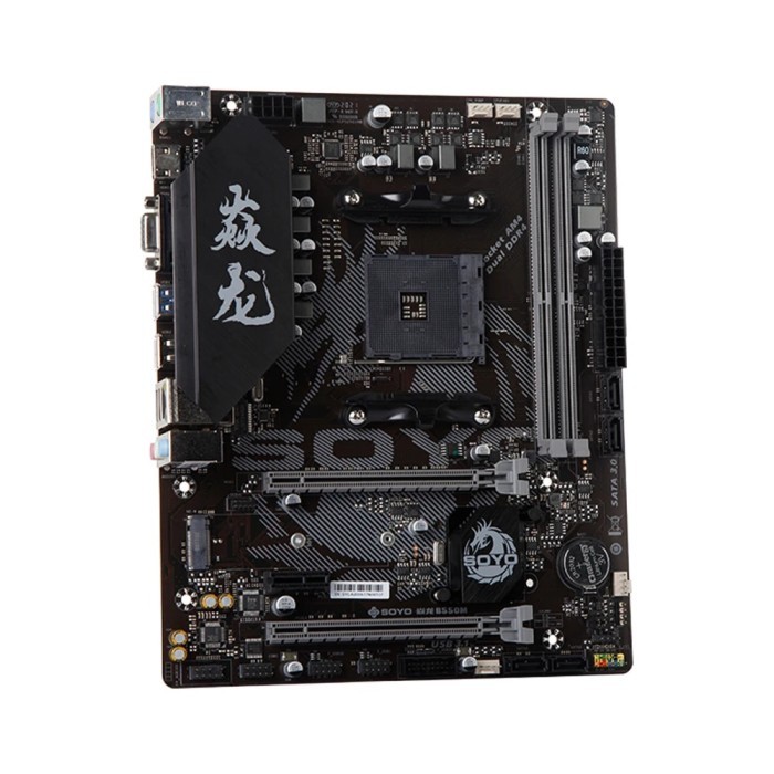 BISA GOSEND SOYO AMD B550M WITH AMD RYZEN 5 5600 CPU MOTHERBOARD SET 6 CORE 12 .