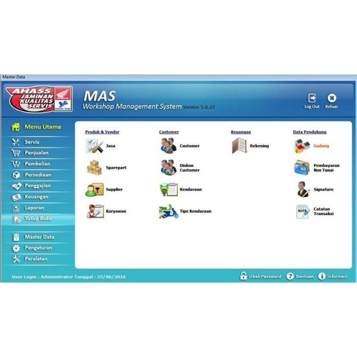 Software Bengkel AHASS Unlimited