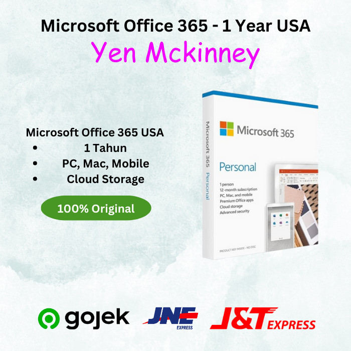 Microsoft Office 365 Personal 1 PC/Mac + 1 Tablet