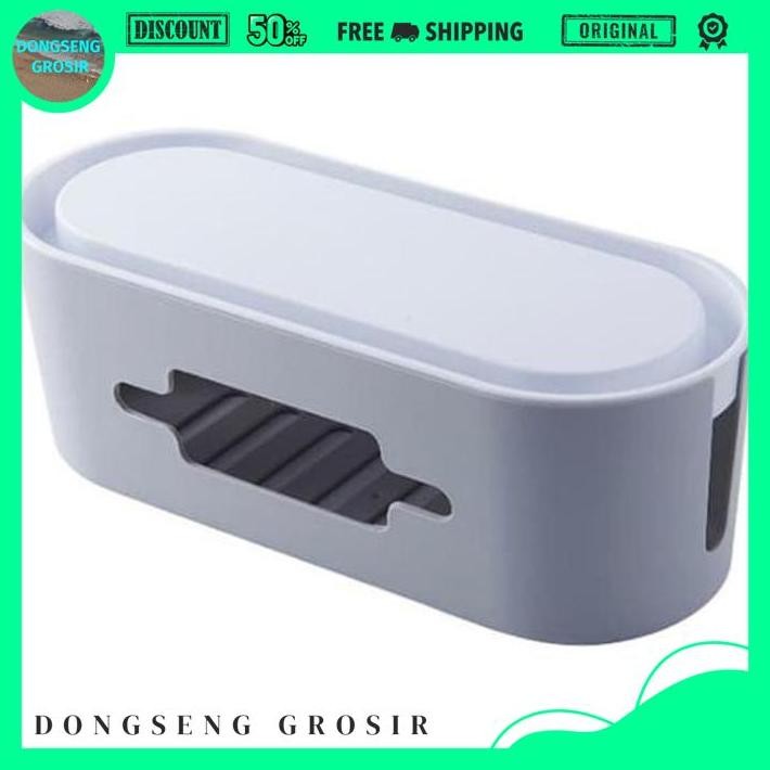

KOTAK ORGANIZER KABEL CHARGER WIRE CABLE MANAGEMENT BOX - GRAY DONSENG GROSIR TERMURAH !!