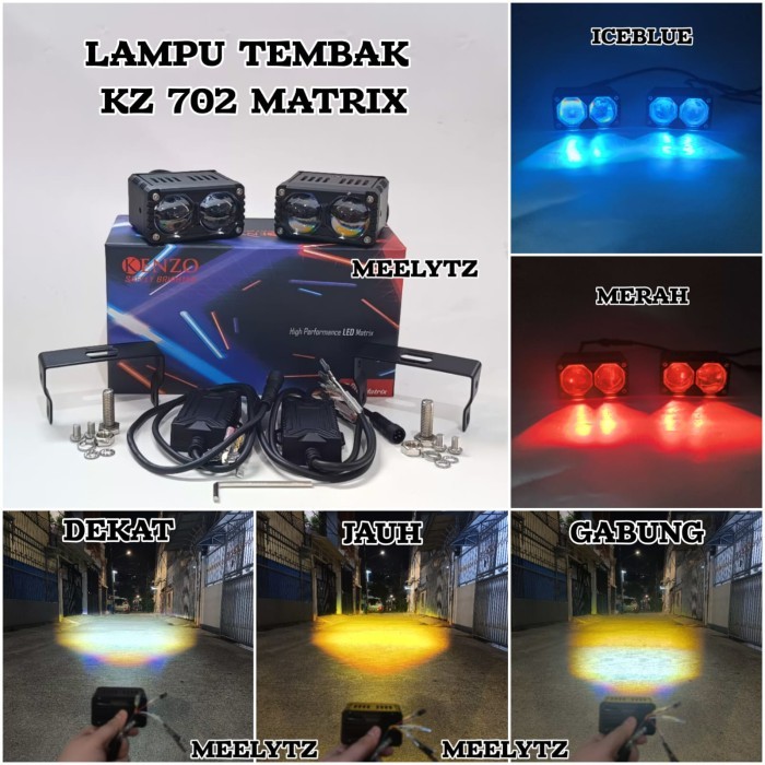 Kenzo Kz 702 - Lampu Tembak 2 Mata