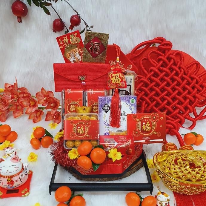 

Sale! Paket box dekorasi sakura hampers imlek cny parcel kado kue kering 5