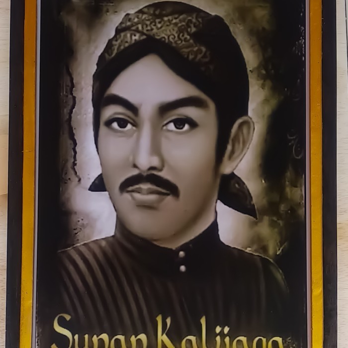 SALE lukisan cetak sunan Kalijaga plus bingkai Kode 450