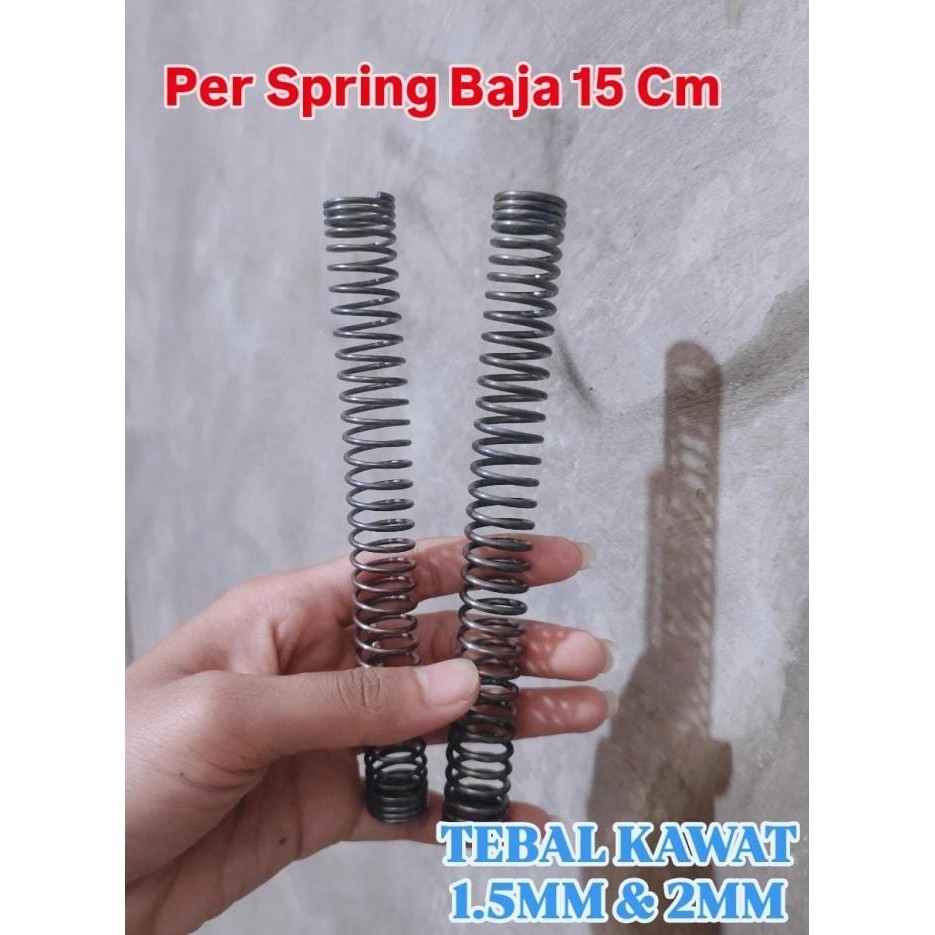 

PER SPRING TEKAN BAJA TEBAL 1.5MM & 2MM ( ID 13MM ) PANJANG 15 CM SIAP KIRIM