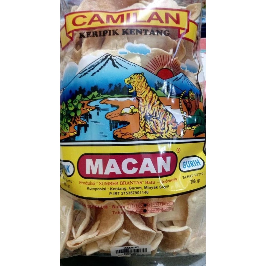 

TERBARU HOT SALE KERIPIK KENTANG CAP MACAN KHAS KOTA BATU TERJAMIN !!!!!