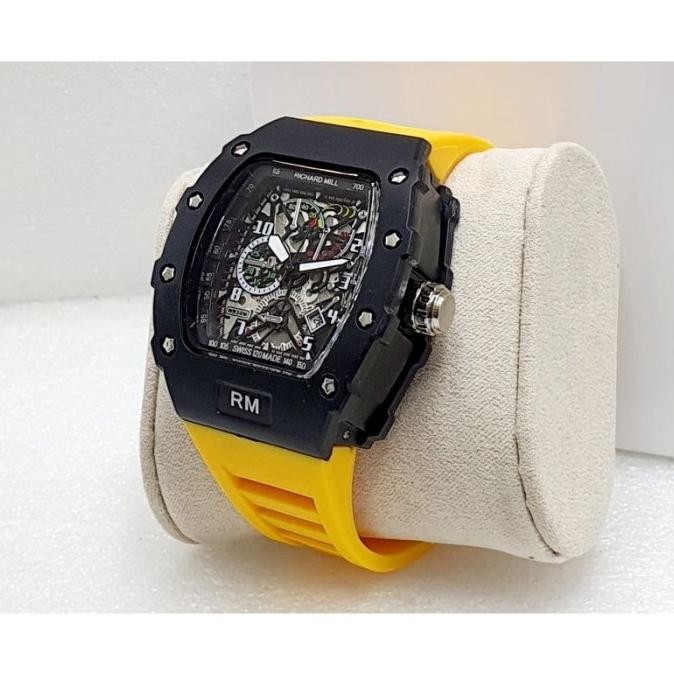 

JAM TANGAN PRIA RM STRAP RUBBER TGL AKTIF TAHAN AIR SIAP KIRIM