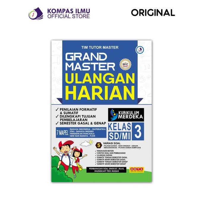 

Buku Kurikulum Merdeka SD - GRAND MASTER ULANGAN HARIAN KELAS 3 SD/MI