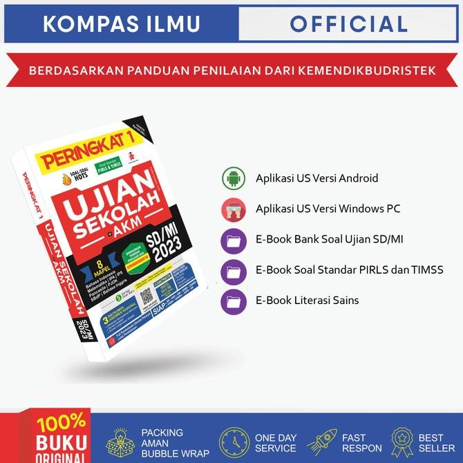 

Buku PERINGKAT 1 UJIAN SEKOLAH + AKM SD/MI 2023