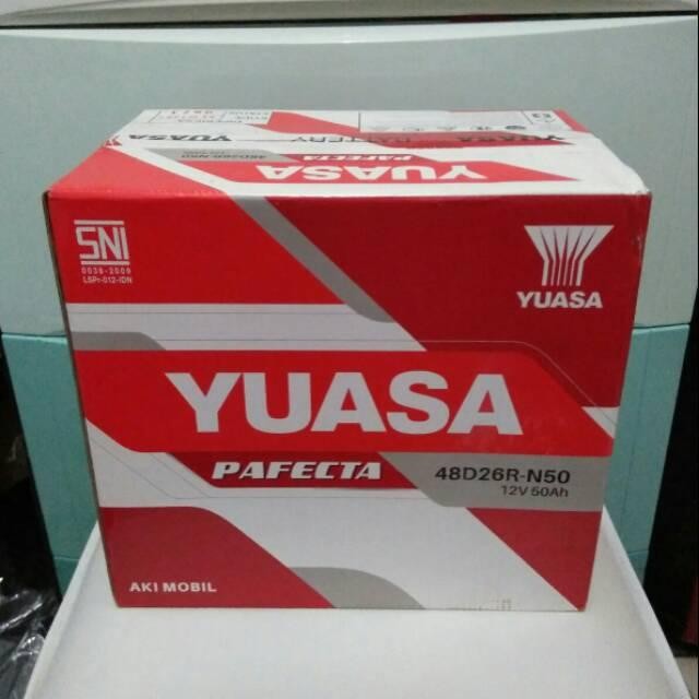 Aki N50 Yuasa Pafecta Basah 12V 50Ah 48D26R