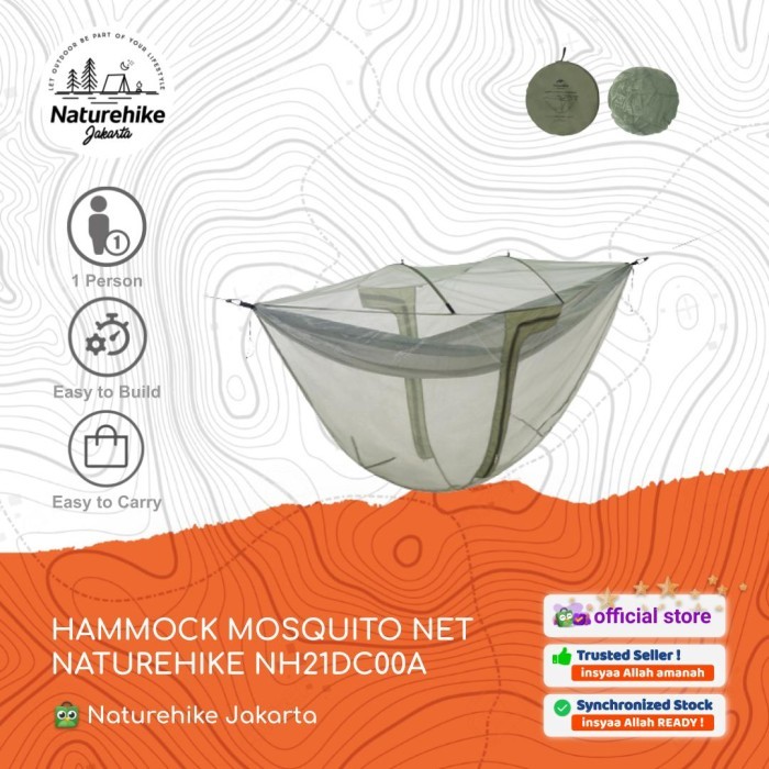 Cuci Gudang Hammock Anti Nyamuk Mesh / Net Camping Naturehike Nh21Dc00A
