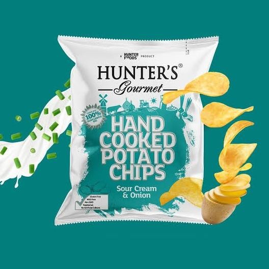 

READY STOCK [GLUTEN FREE] HUNTERS POTATO CHIPS SOUR CREAM ONION - HUNTER'S CHIPS !!!!!