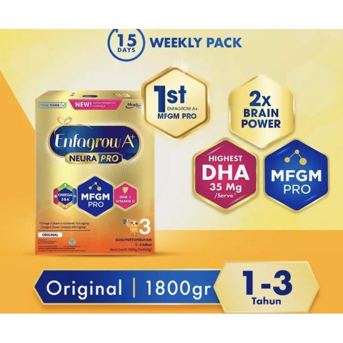 

Enfagrow A+ 3 Susu Rasa Original Box - 1800 gram ( Neura Pro )