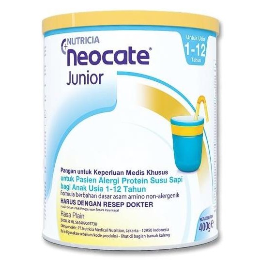 

SUSU NUTRICIA NEOCATE JUNIOR 400 GRAM USIA 1-12 TAHUN ALERGI SUSU SAPI