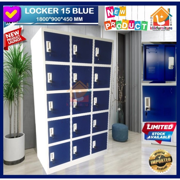 

Lemari Loker Besi 15 PINTU Steel Locker Cabinet 15 Doors AKL15