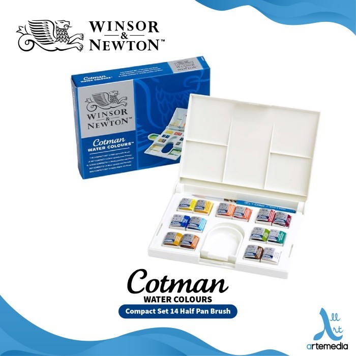 

Cat Air Winsor & Newton Cotman Watercolor 14 Half Pan Compact Box