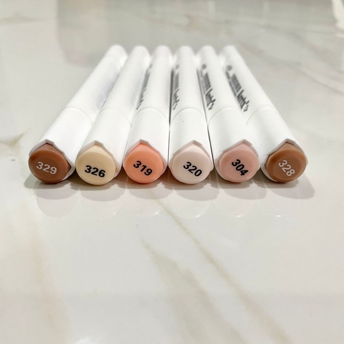 

Arrtx dual tips marker skin tone set 6color