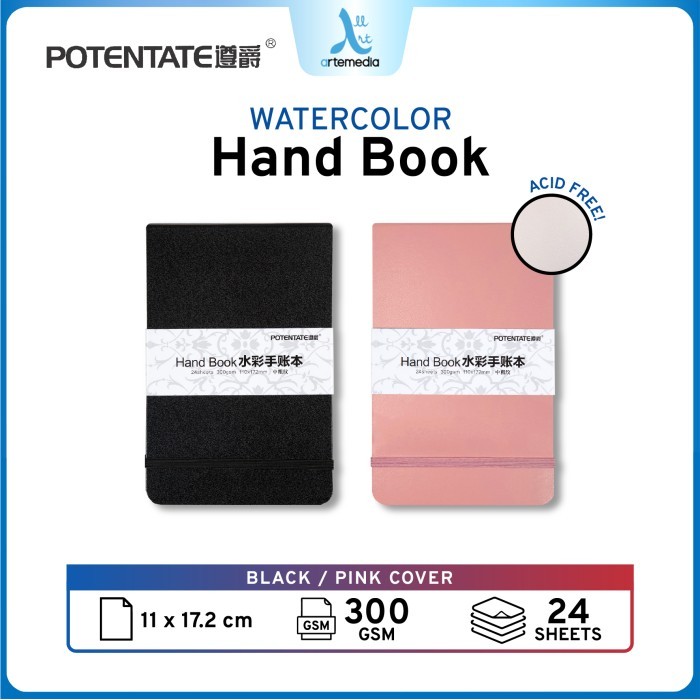 

POTENTATE Hand Book Watercolor 110X172mm 300gsm Kertas Buku Cat Air