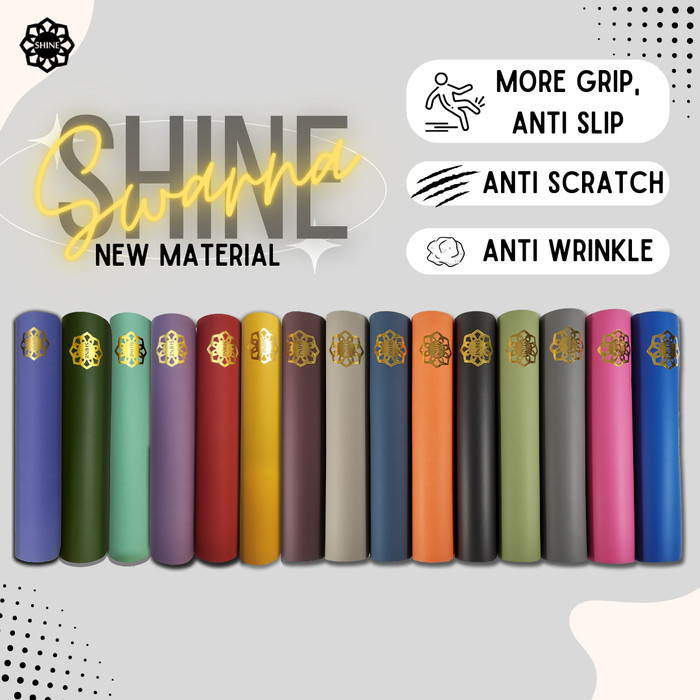 KIRIM HARI INI Matras Yoga SHINE SWARNA Matte 5mm PASTI Antislip Anti Scratch