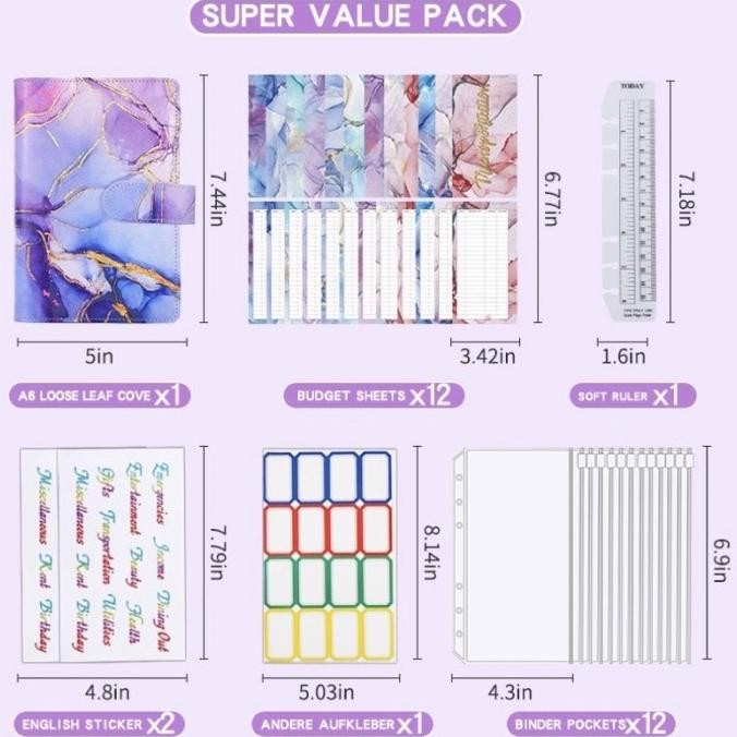 

A6 Budget Binder Diary Folder Buku Budget Notebook