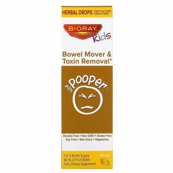 Sale Bioray Kids Ndf Pooper Bowel Mover & Toxin Removal Mango 60 Ml