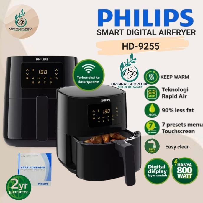 Air fryer PHILIPS Airfryer HD9255 Smart airfryer PHILIPS HD 9255