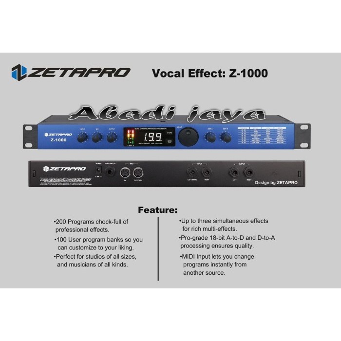 Effect Zetapro Z 1000 Original Efek Vocal Zeta Pro Z1000 Vokal Terbaik