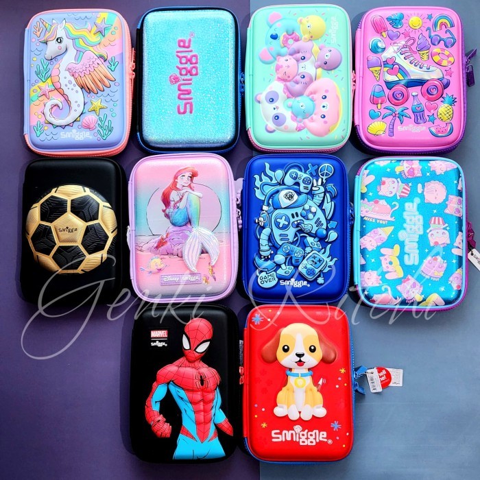 

HOT SALE! Tempat pensil Smiggle Original Hardcase 3D EVA waterproof Sports