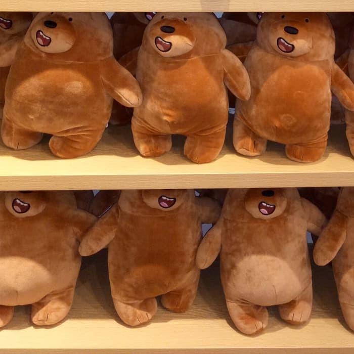 BERMUTU Boneka Panda Boneka Beruang Cokelat Boneka Bare Bear MINISO