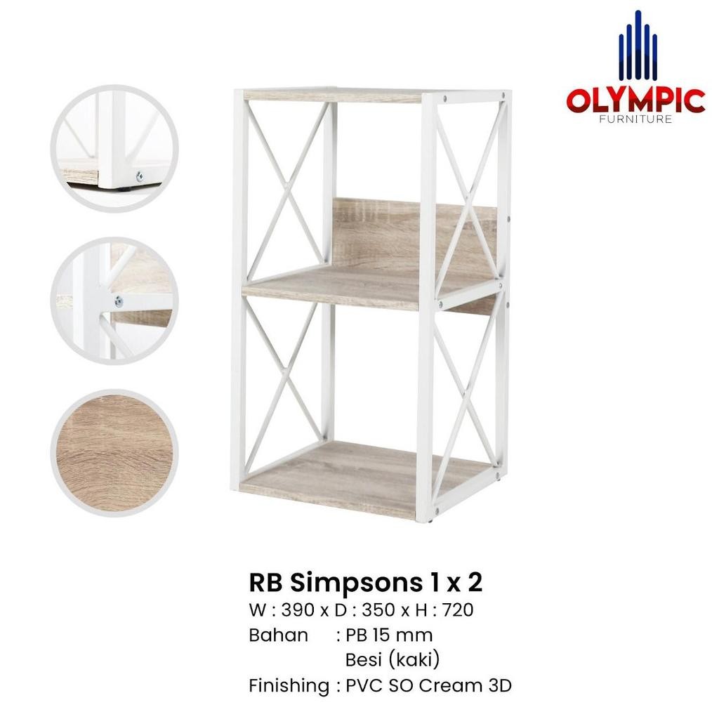 Rak Buku Susun Rangka Besi Serbaguna OLYMPIC