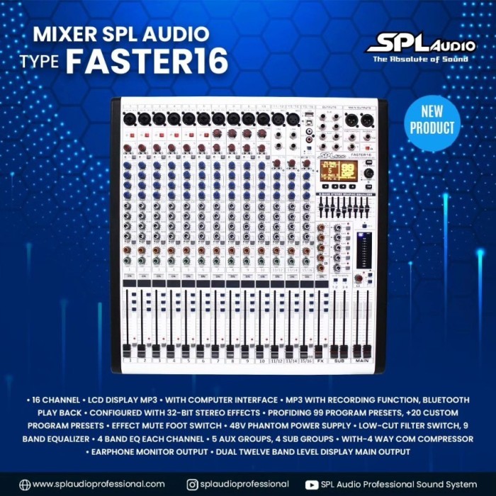 Mixer Spl Audio 16 Channel Faster 16