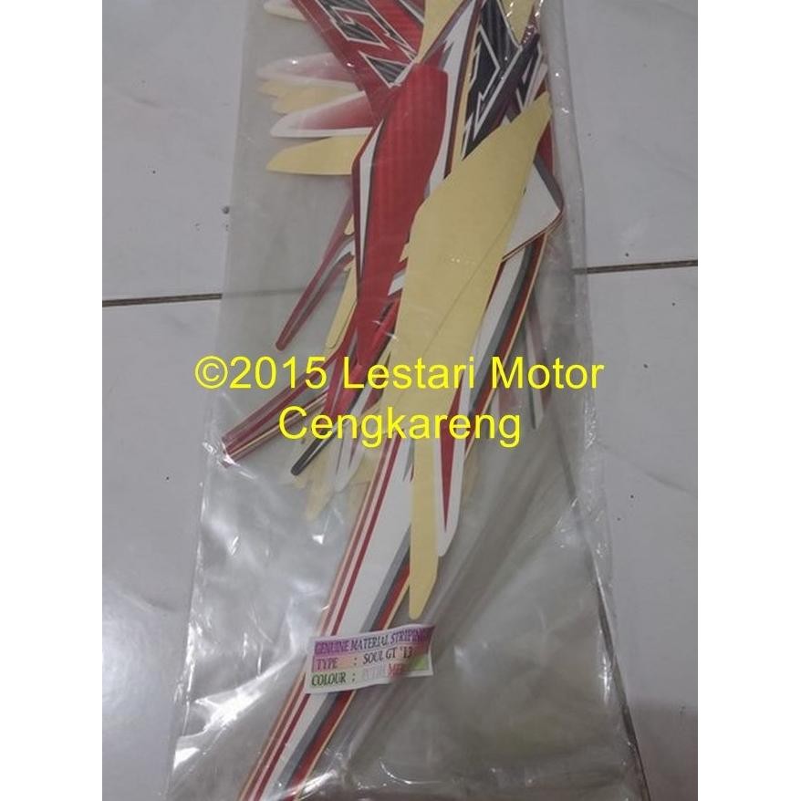 Terbaru Stiker Motor / Stripping body Soul GT 2013 Merah lesmo99