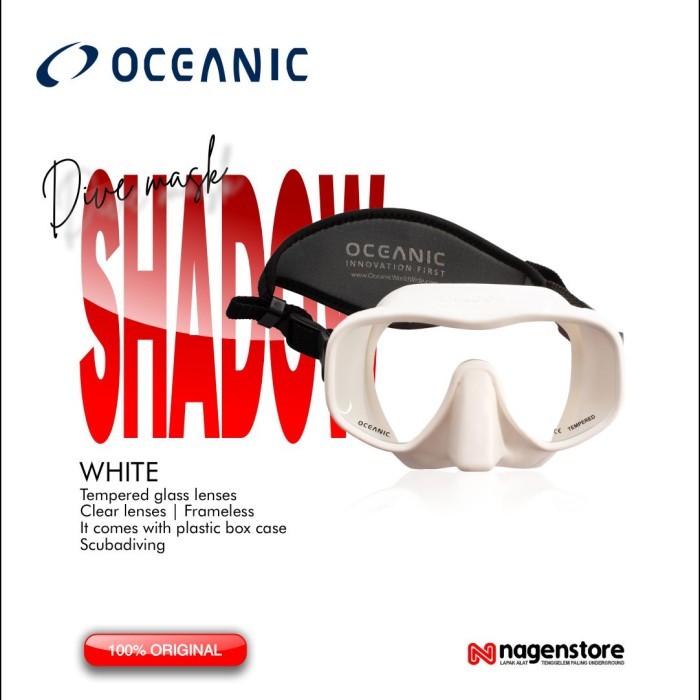 Oceanic Shadow Mask Frameless Diving Mask Dive Scuba Masker Langsung Kirim